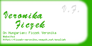 veronika ficzek business card